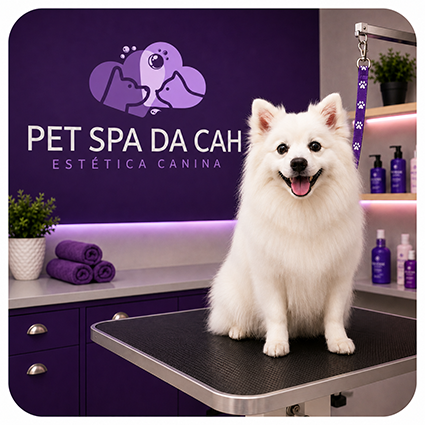 Pet atendido no Pet Spa da Cah