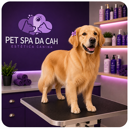 Pet atendido no Pet Spa da Cah
